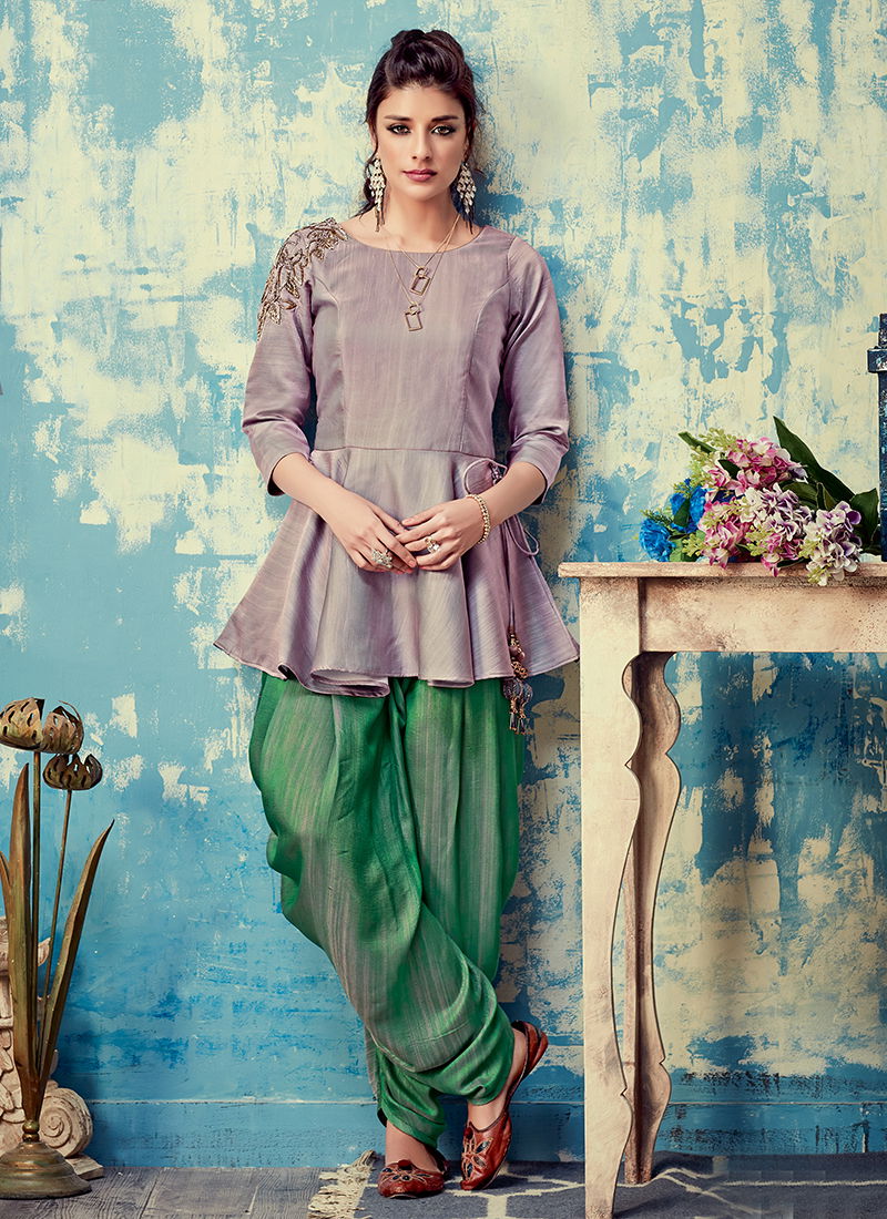 Nimaya Tone Silk Fancy Festive Wear Readymade Kurta With Dhoti Collection